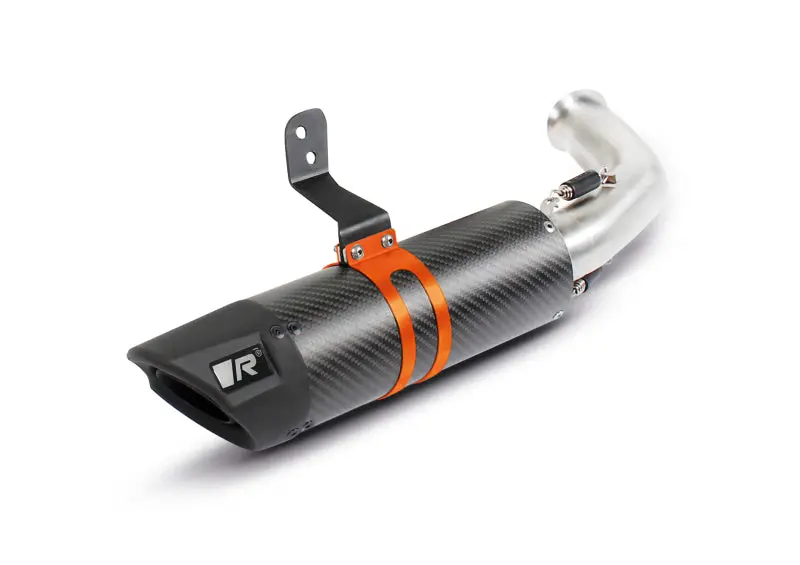 Remus 2020+ Ktm 390 Adventure (Euro 4) Sport Flow Carbon Slip On W/Orange Clamp 1