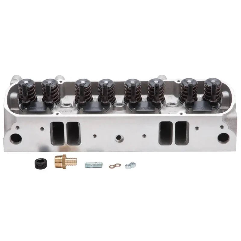 Edelbrock Cylinder Head Pontiac Performer D-Port 72Cc Chambers For Hydraulic Roller Cam Complete 1