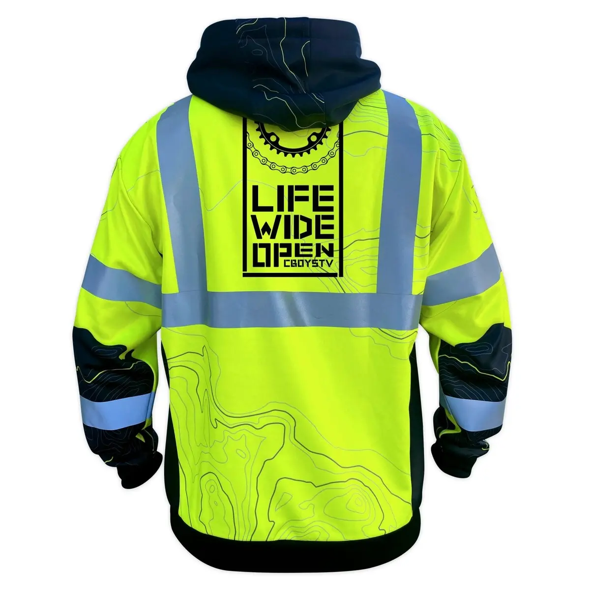Hi-Vis Topographic Workwear Hoodie 1
