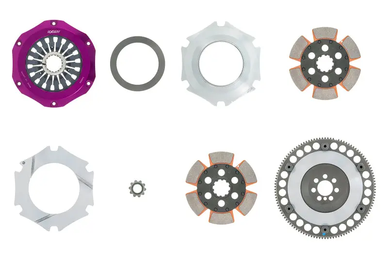Exedy 2008-2015 Mitsubishi Lancer Evolution Gsr L4 Hyper Compe-R Twin Cerametallic Clutch Rigid 1