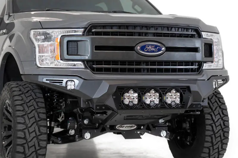 Addictive Desert Designs 18-20 Ford F-150 Bomber Front Bumper W/ 3 Baja Designs Lp6 Mounts 1
