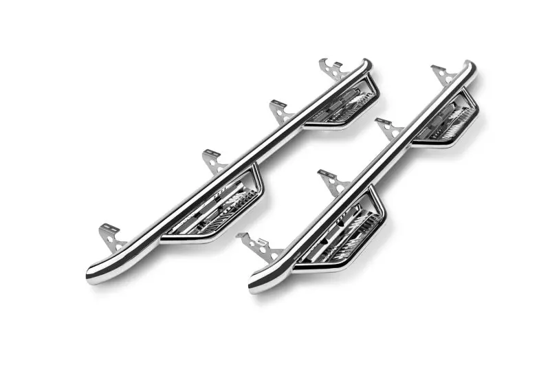 N-Fab Podium Ss 17-18 Ford F-250/F-350 Super Duty Supercab - Polished Stainless - Cab Length - 3In 1