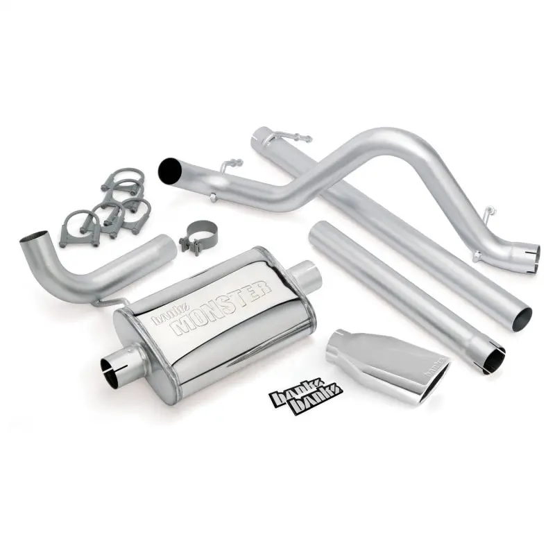 Banks Power 07-11 Jeep 3.8L Wrangler Unlimited - 4Dr Monster Exh Sys - Ss Single Exh W/ Chrome Tip 1
