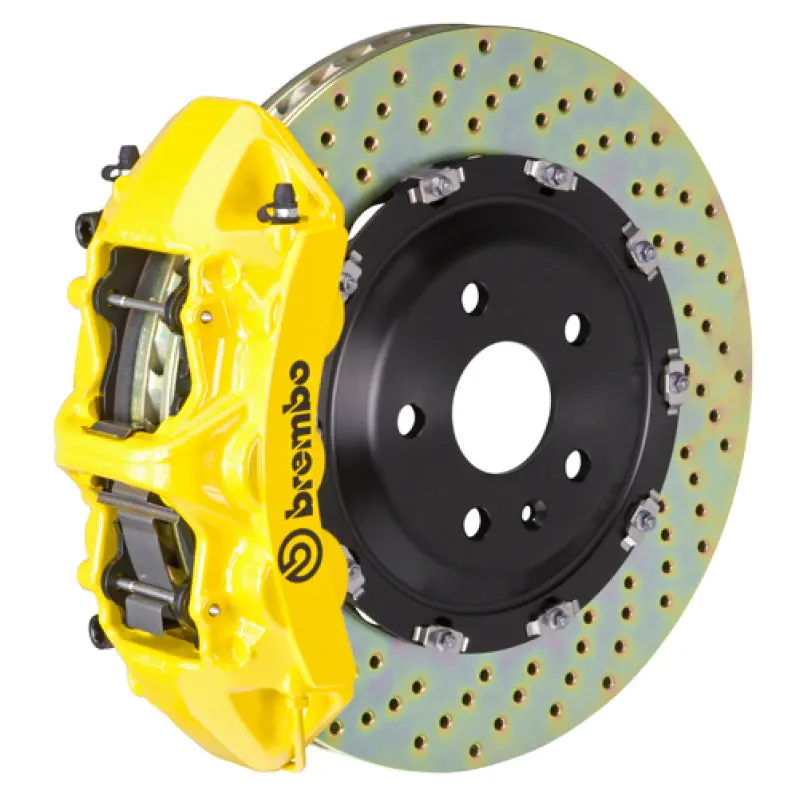 Brembo 12-18 A6 3.0T/12-18 A7 3.0T Front Gt Bbk 6 Piston Cast 380X34 2Pc Rotor Drilled- Yellow 1