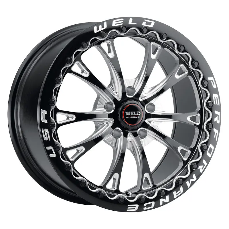 Weld Belmont Beadlock 18X10.5 / 5X120.65 Bp / Et65 Bs8.25 Gloss Black Mil Dia 78.1 1