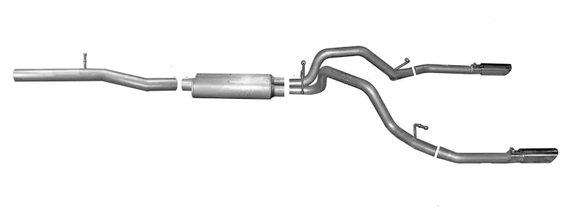Gibson 14-18 Gmc Sierra 1500 Base 5.3L 3In/2.25In Cat-Back Dual Split Exhaust - Stainless 1