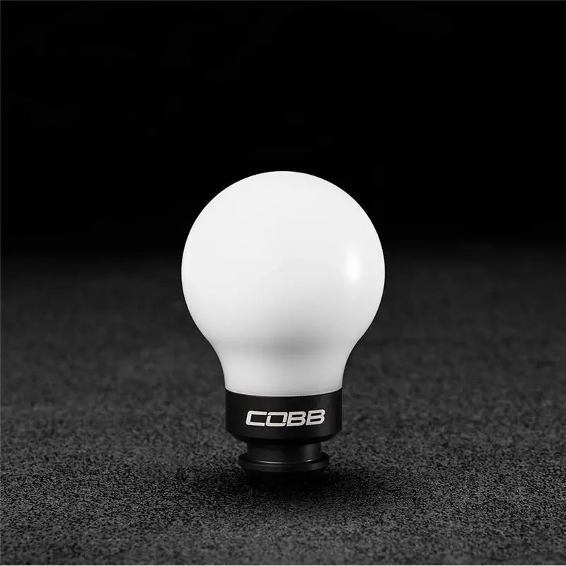 Cobb Subaru 5-Speed Cobb Knob - White Knob W/ Stealth Black 1