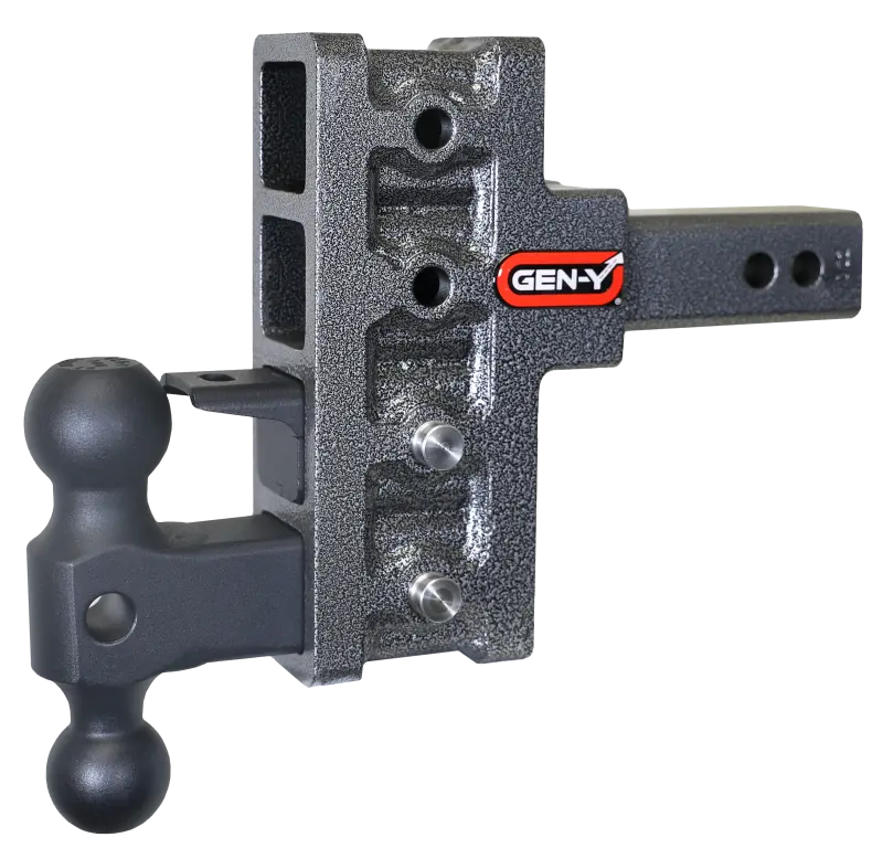 Gen-Y Mega Duty 2In Shank 5In Offset Drop 1.5K Tw 10K Hitch W/Gh-031 Dual-Ball/Gh-032 Pintle Lock 1