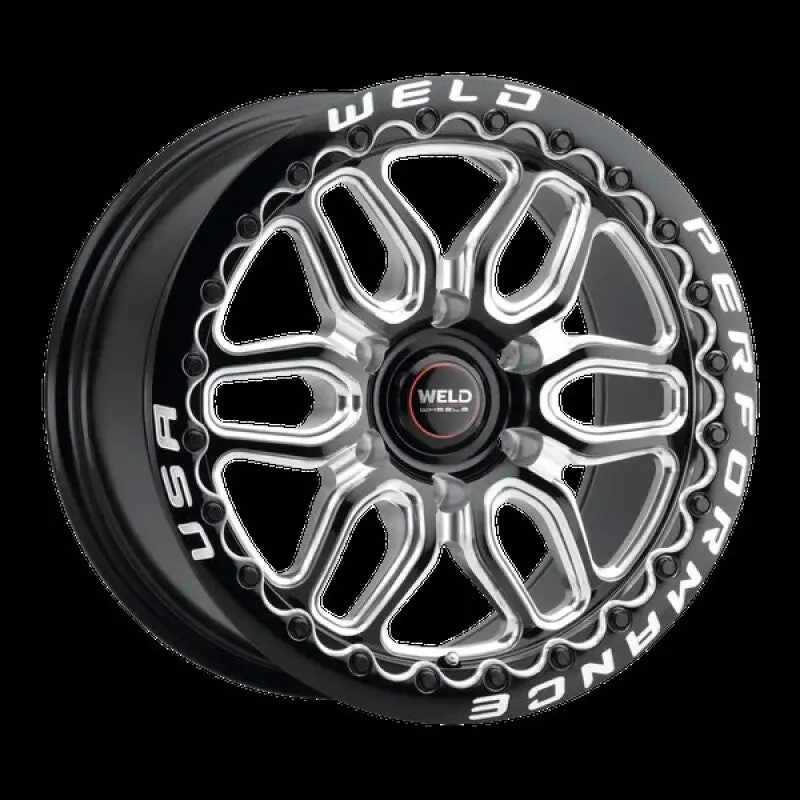 Weld Racing 17X10 Laguna 6 Drag Beadlock 6X139.7 Et25 Bs6.48 Gloss Blk Mil Dia 106.1 1