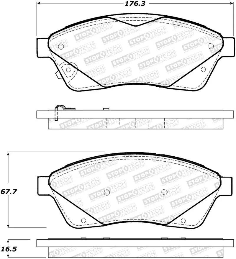 Stoptech Street Brake Pads - Front 1
