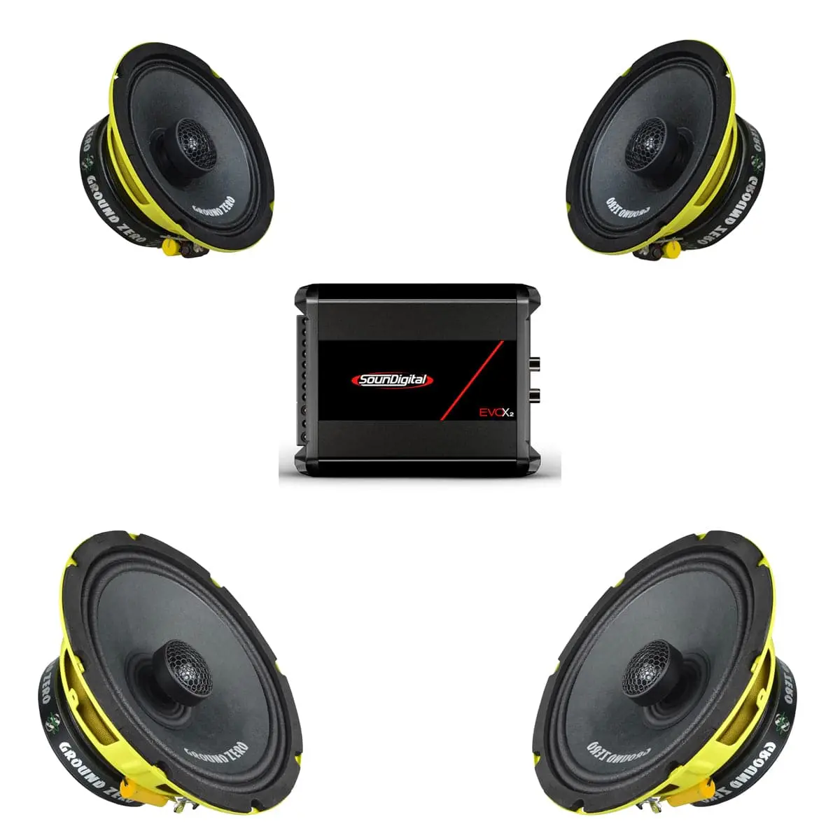 6.5", 8" Speakers & Amplifier Combo 1