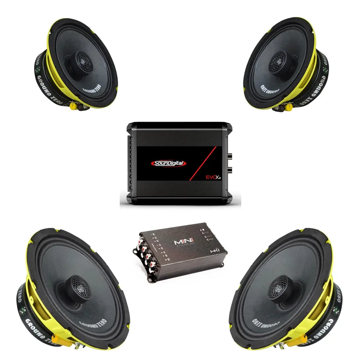 6.5", 8" Speakers, Amplifier & Dsp Combo 1