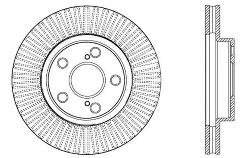 Stoptech Sport Cross Drilled Brake Rotor - Rear Left 1