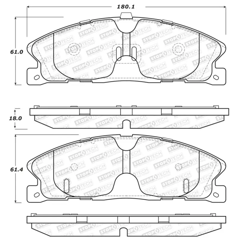 Stoptech Sport Brake Pads W/Shims And Hardware - Rear 1