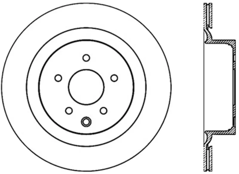 Stoptech Power Slot 09 Nissan 370Z / 08-09 Infiniti G37 Slotted Rear Left Cryo Rotor 1