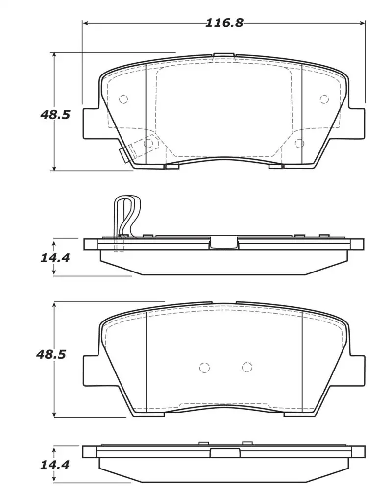 Stoptech Sport Brake Pads W/Shims And Hardware 1