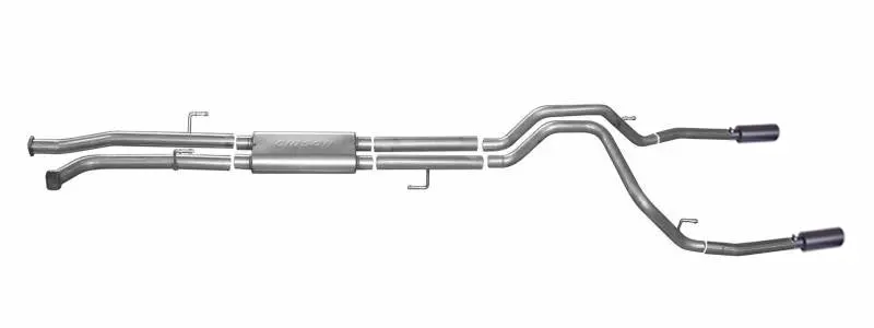 Gibson 08-13 Toyota Tundra Base 5.7L 2.5In Cat-Back Dual Split Exhaust - Black Elite 1