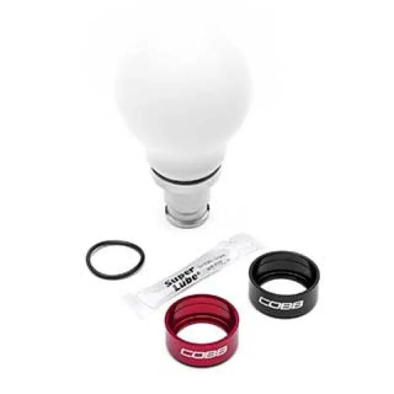Cobb 17-21 Honda Civic Type R 6-Speed Short Weighted Cobb Knob - White 1