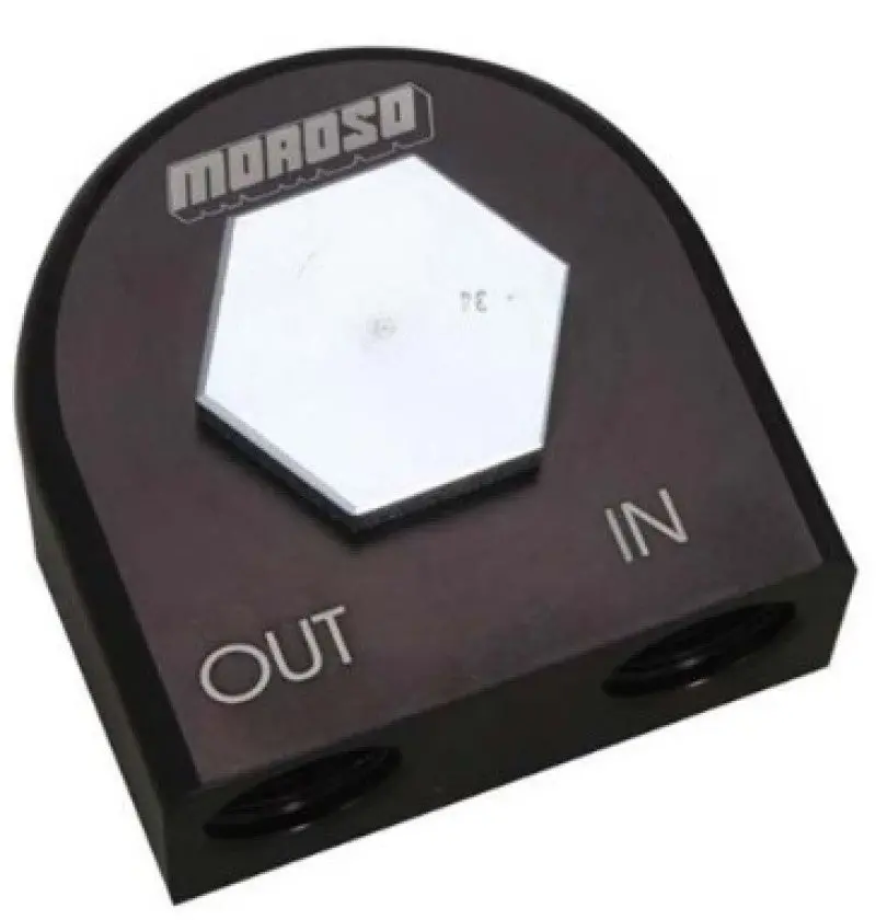 Moroso Universal Remote Oil Filter Adapter - 90 Degree - 20Mm-1.5In Thread 1