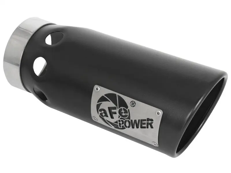 Afe Power Intercooled Tip Stainless Steel - Black 4In In X 5In Out X 12In L Bolt-On 1