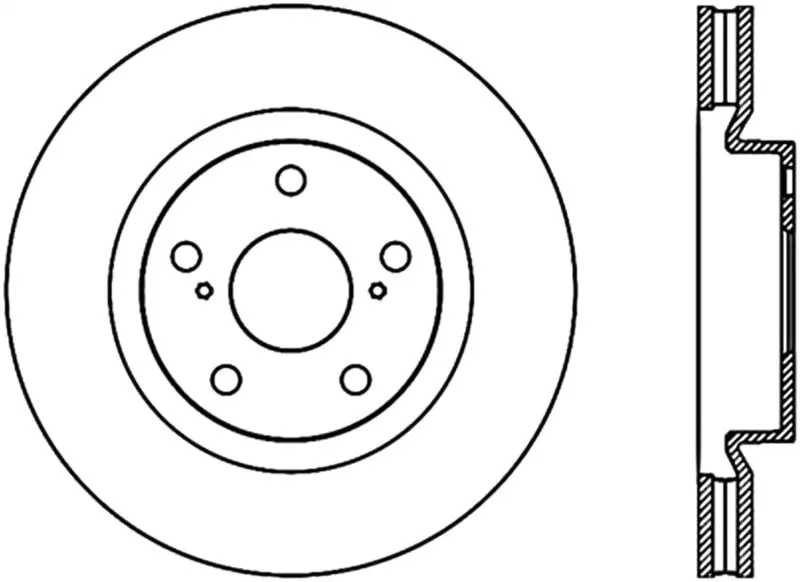 Stoptech Power Slot 07-13 Lexus Es250/300/330/350 / 11-13 Scion Tc Slotted Left Fr Cryo-Stop Rotor 1
