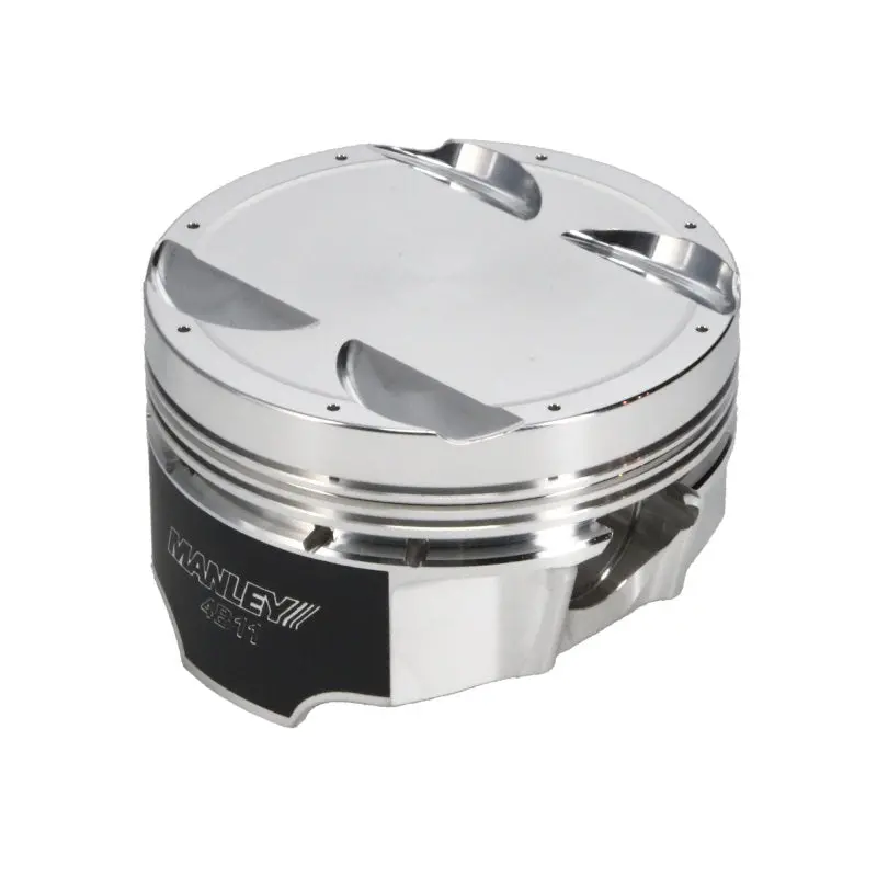 Manley Mitsubishi 4B11 86.5Mm Bore 10.0:1 Cr -3.5Cc Dish Turbo Tuff Piston Set W/ Rings 1