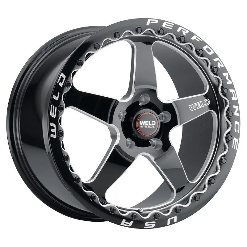 Weld S904 15X10 Ventura Beadlock 5X115 Et22 Bs6.4 Gloss Blk Mil Dia 78.1 1