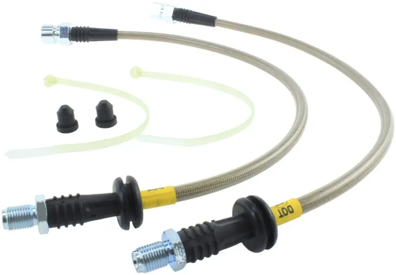 Stoptech 92-95 Porsche 968 Exc Sport Brake Package Front Stainless Steel Brake Line Kit 2