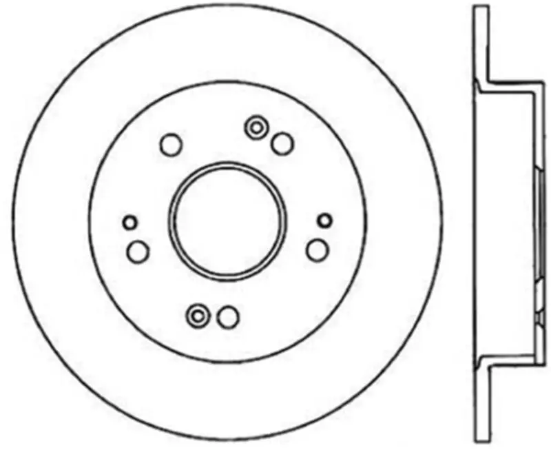 Stoptech Power Slot Slotted 06-08 Honda Civic Si Cryo Rear Right Rotor 1
