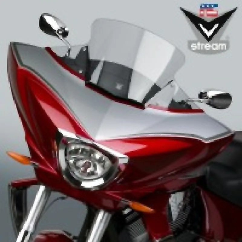 National Cycle 10-17 Victory Cross Country/Tour/8-Ball/Magnum V Stream Tall Windshield-Clear 1