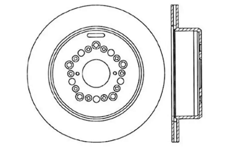 Stoptech 5/93-98 Toyota Supra (Exc Turbo) Drilled Right Rear Rotor 1