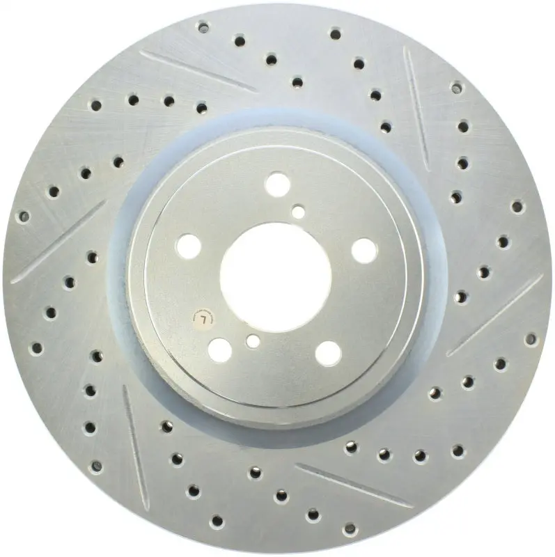 Stoptech 05-14 Subaru Legacy Select Sport Drilled & Slotted Rotor - Left 1