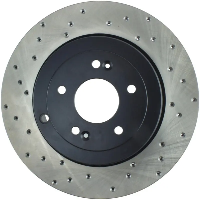 Stoptech Power Slot 10-13 Hyundai Genesis Coupe Track & R-Spec Rear Right Drilled Rotor 1