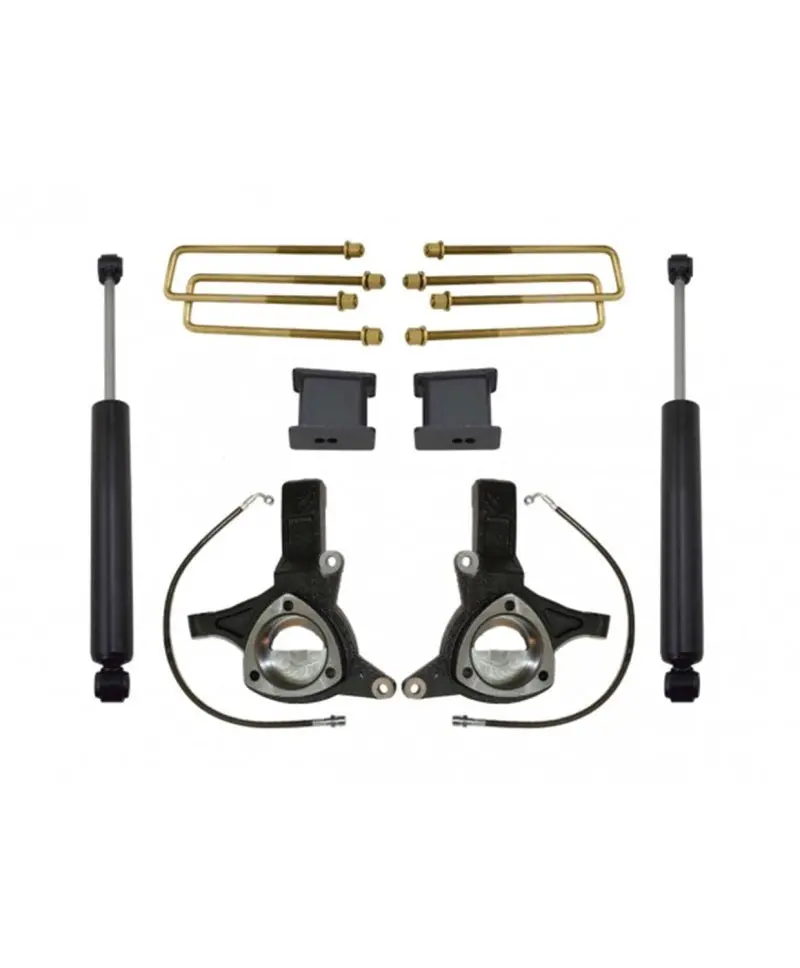 Maxtrac 07-16 Gm C1500 2Wd W/Cast Steel Susp. 4.5In/2In Maxpro Spindle Lift Kit W/Maxtrac Shocks 1