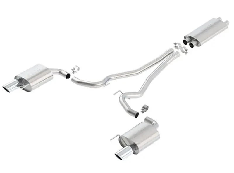 Borla 15-16 Ford Mustang Gt / Convertible 5.0L At/Mt Ec-Type Cb Ss Single Round Rolled Tips Exhaus 1
