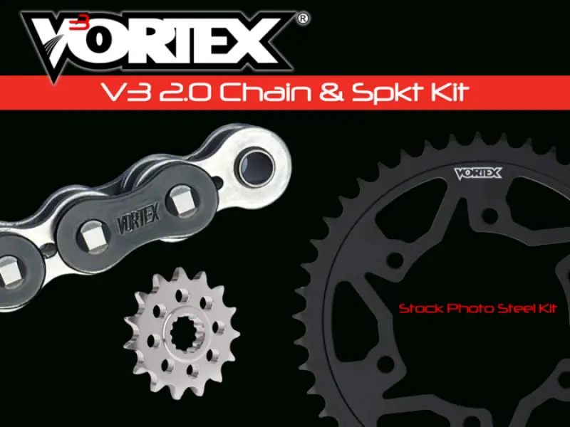 Vortex Racing V3 2.0 Chain And Sprocket Kit 3516-17,438S-45,530Sx3-116- Black 1