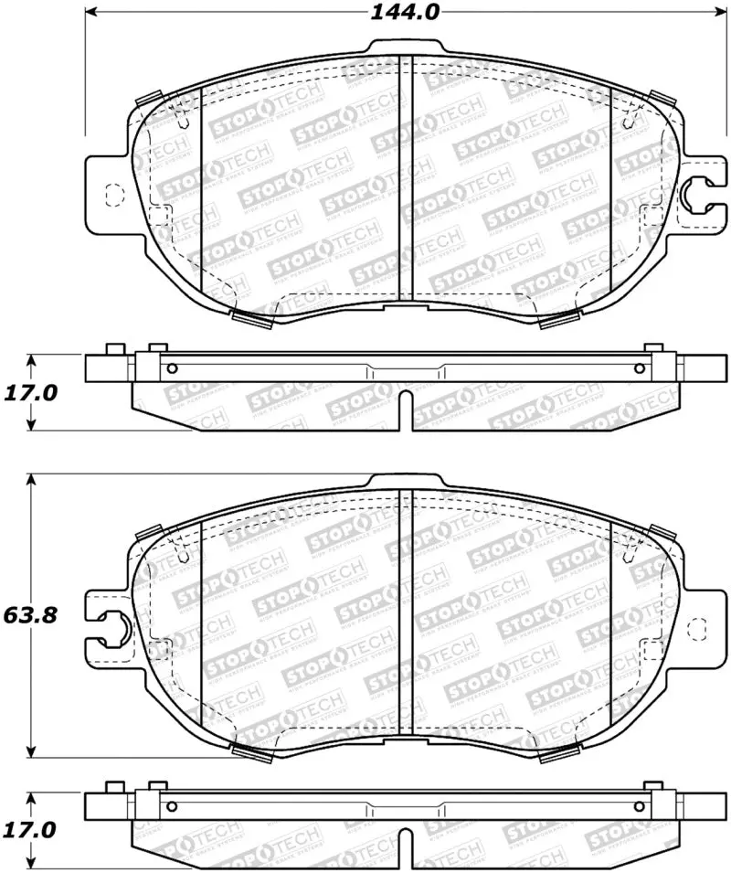 Stoptech Street Brake Pads - Front 1