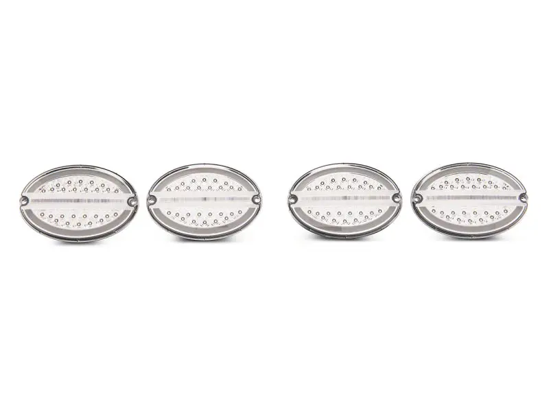 Raxiom 97-04 Chevrolet Corvette C5 Axial Series Led Tail Lights- Chrome Housing (Clear Lens) 1
