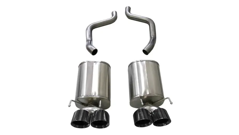 Corsa 2005-2007 Chevrolet Corvette (C6) 6.0L/6.2L Black Sport Axle-Back Exhaust W/4.5In Tips 1