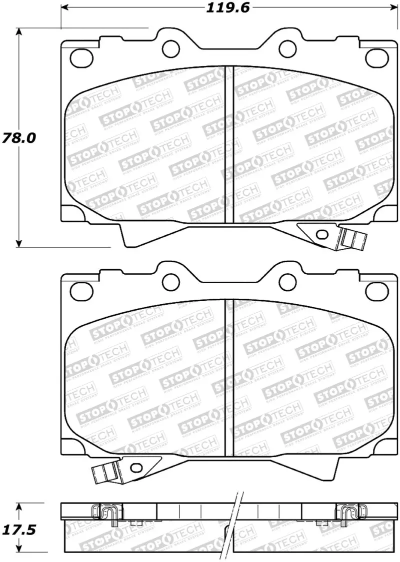 Stoptech Sport Brake Pads W/Shims And Hardware - Rear 1