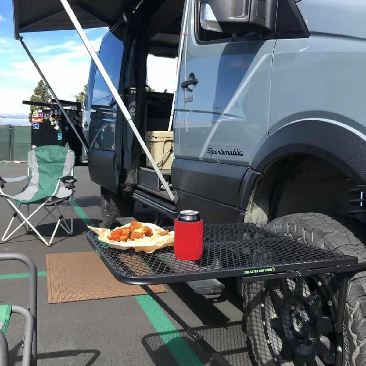 Large Steel Camping Tire Table 1