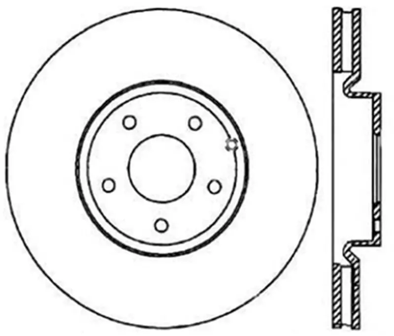 Stoptech Power Slot 03-07 350Z/ 03-04 G35 W/ Brembo Sportstop Cryo Slotted Rear Right Rotor 1