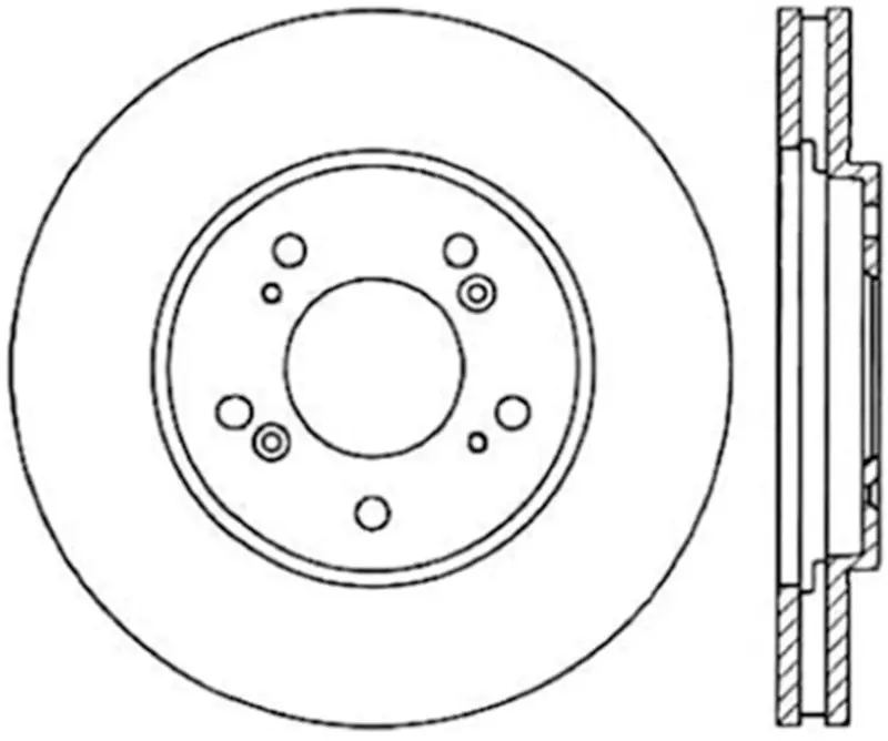Stoptech 91-96 Acura Nsx Front Left Cryo Slotted Rotor 1