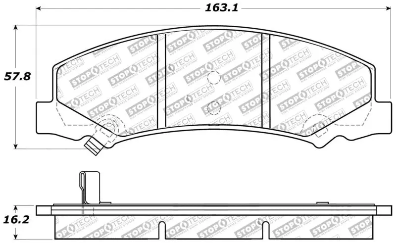 Stoptech Sport Brake Pads W/Shims And Hardware - Rear 1