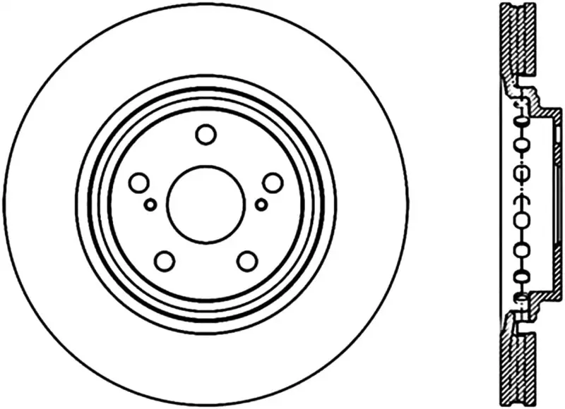Stoptech 10-15 Lexus Rx350 Cryo Sport Front Left Slotted Rotor 1