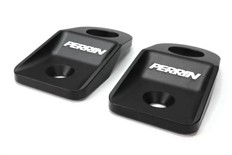 Perrin 08-14 Subaru Wrx/Sti / 08-11 Impreza / 08-10 Outback Upper Radiator Bracket Set - Black 1