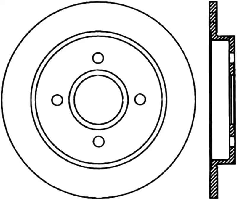 Stoptech Power Slot 14-19 Ford Fiesta / 01-07 Ford Focus Slotted Left Rear Cryo Rotor 1