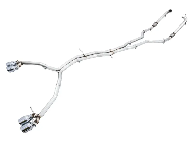 Awe Tuning Audi B9 S5 Coupe 3.0T Track Edition Exhaust - Chrome Silver Tips (102Mm) 1