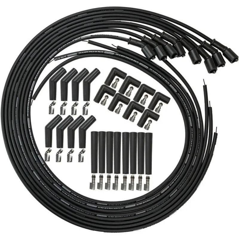 Moroso Gm Ls/Lt 8.5Mm Ultra 40 Universal Wire Set - Black W/90/135/Straight Plug Ends 1