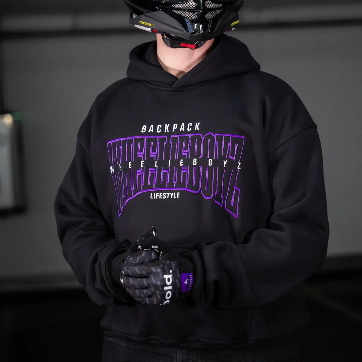 Bpwb V3 Purple Embroidery Hoodie (Oversize Fit) 1